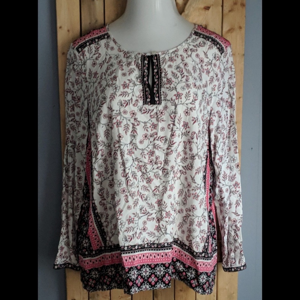 J. Jill Floral Top Size Large Rayon